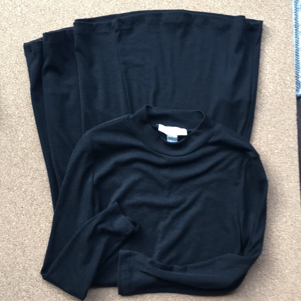NWOT Forever 21 black tee long sleeve dress